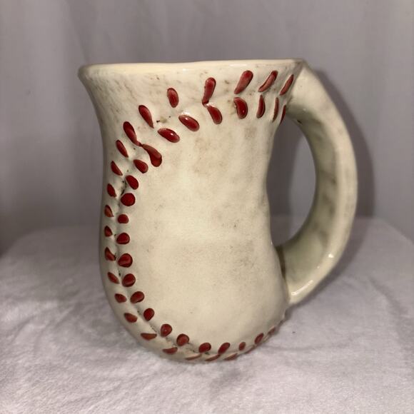 Baseball Shaped Coffee Mug DEI Sports Novelty Mug Jumbo 5" tall x 3.25" diameter - Picture 1 of 5